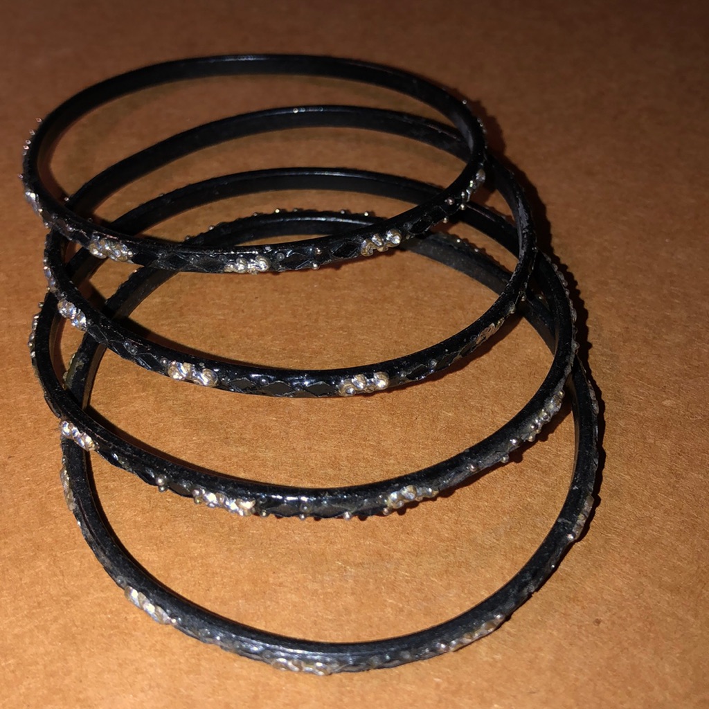 Black & Silver Stackable Bracelets